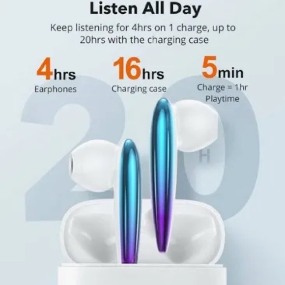 TWS SoundLiberty 80, Bluetooth 5.0 Earbuds with AI Noise Canceling Mic*NEW* - Picture 4 of 13